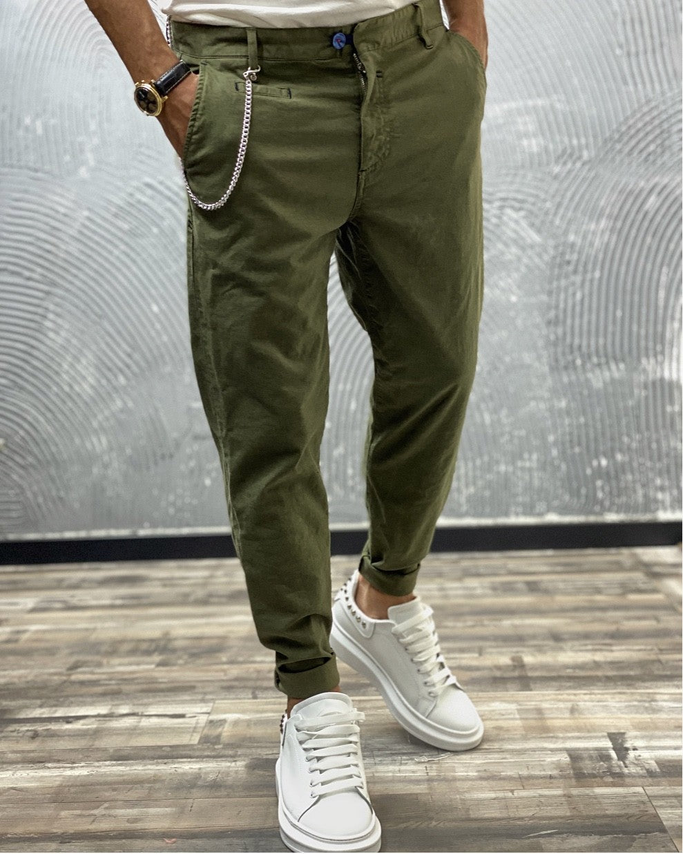 PANTALONE CHINOS - BL11 - ART. COLDPLAY221 - COL. CAPULET OLIVE