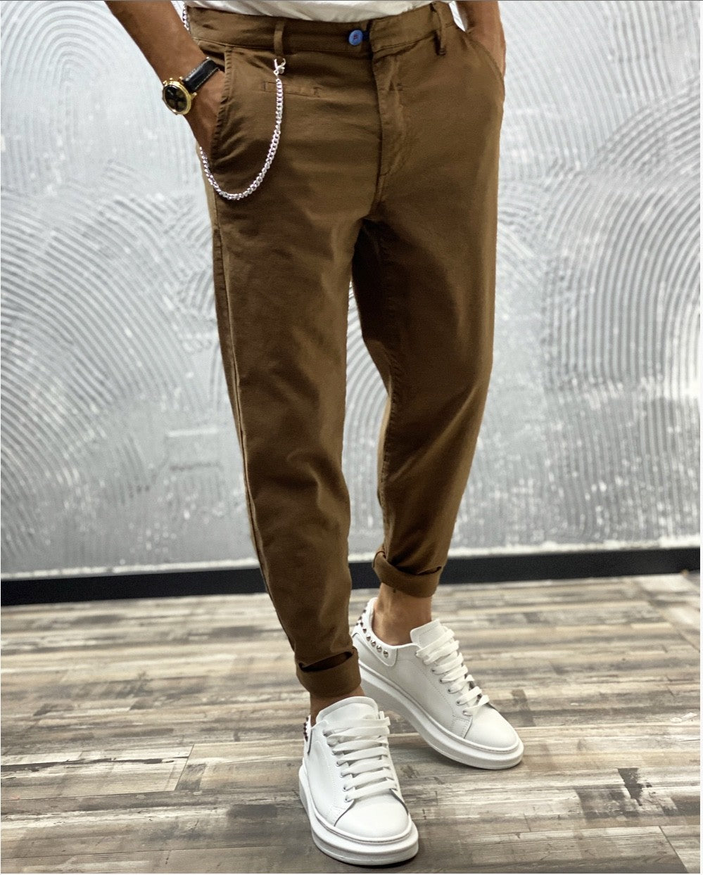 PANTALONE CHINOS - BL11 - ART. COLDPLAY109 - COL. BRUCIATO