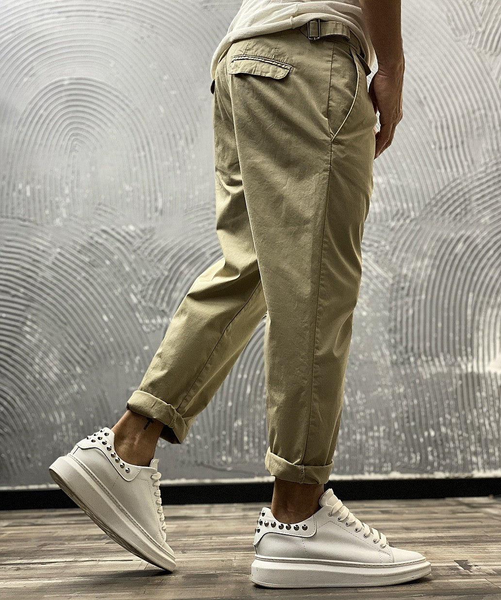 PANTALONE RASO COTONE - BL11 ART. BL20318 - COL. BEIGE