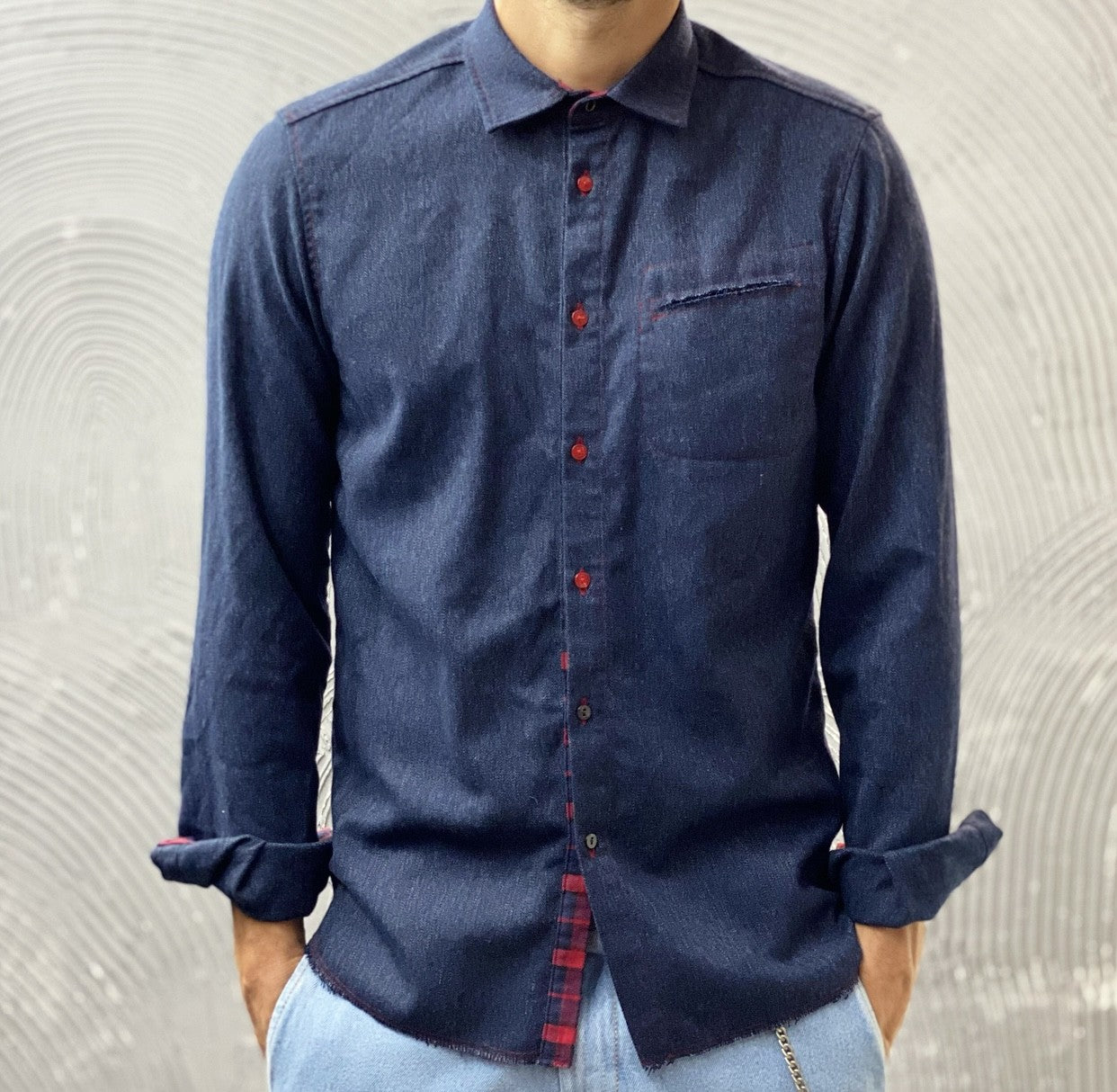 CAMICIA - BL.11 - ART. LOOP3 - COL. BLU