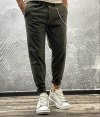 PANTALONE CHINOS ARMATURATO CON CATENELLA - BL11 - ART. PIAGGIO57 - COL. MILITARE