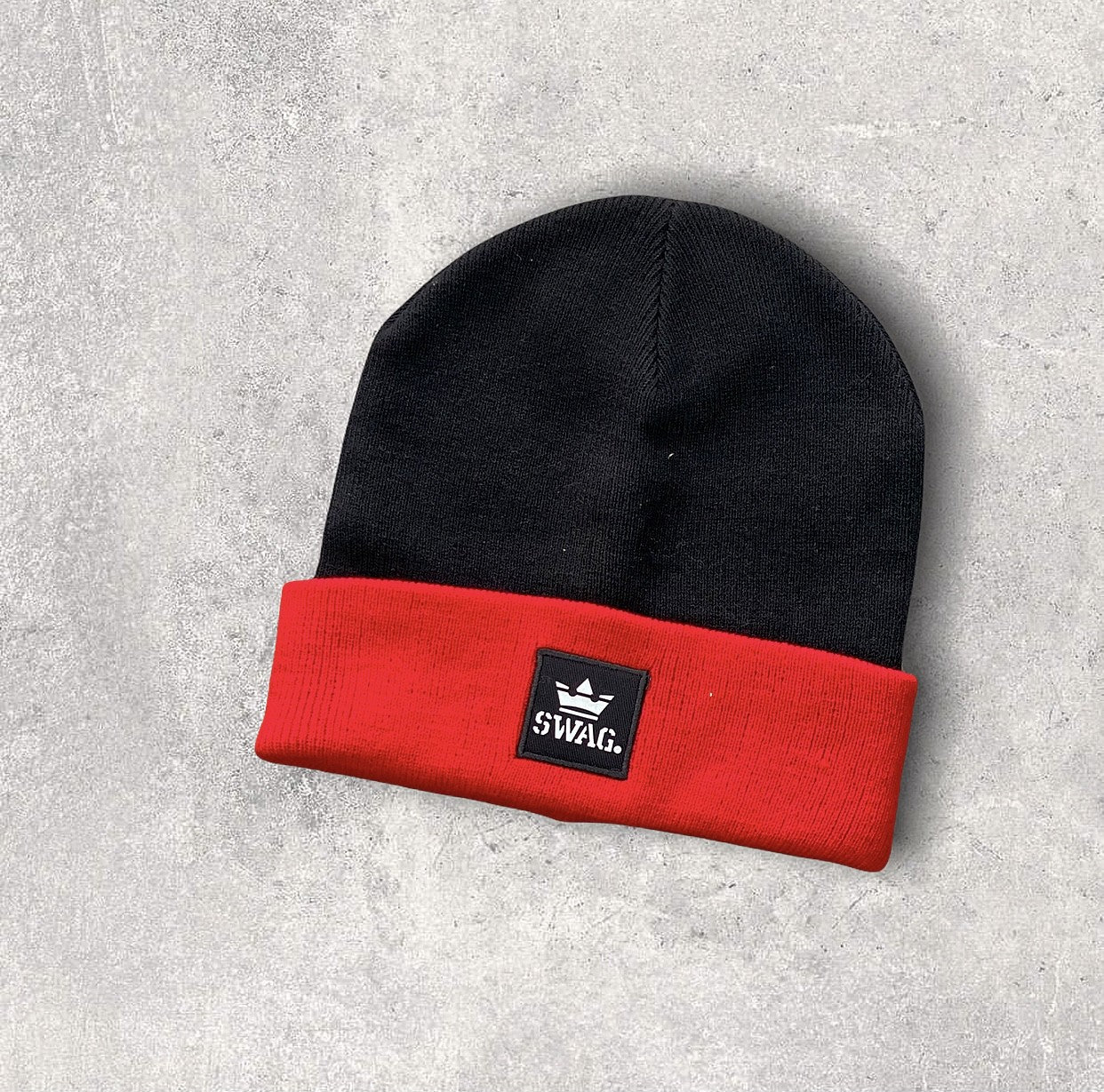 BERRETTO  BEANIE SWAG  - ART. SF750 - COL. NERO/ ROSSO