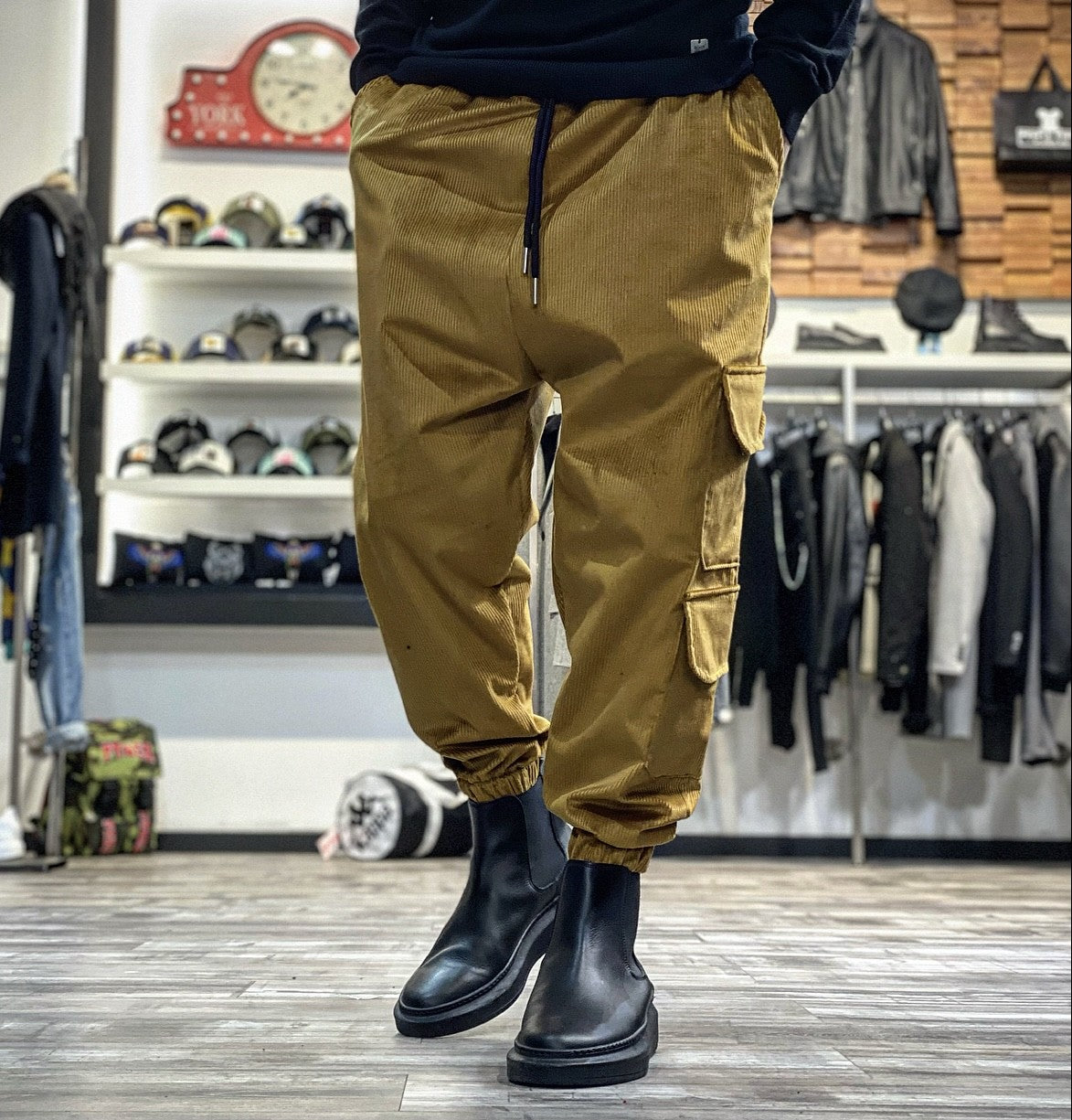 PANTALONE TASCONE ELASTICO SOTTO - HAMEN - ART. BUD - COL. ORO