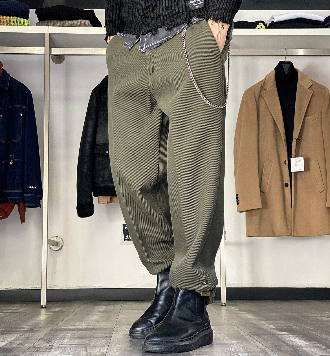 PANTALONE CON CATENELLA - BERNA - ART. 21513157 - COL. MILITARE