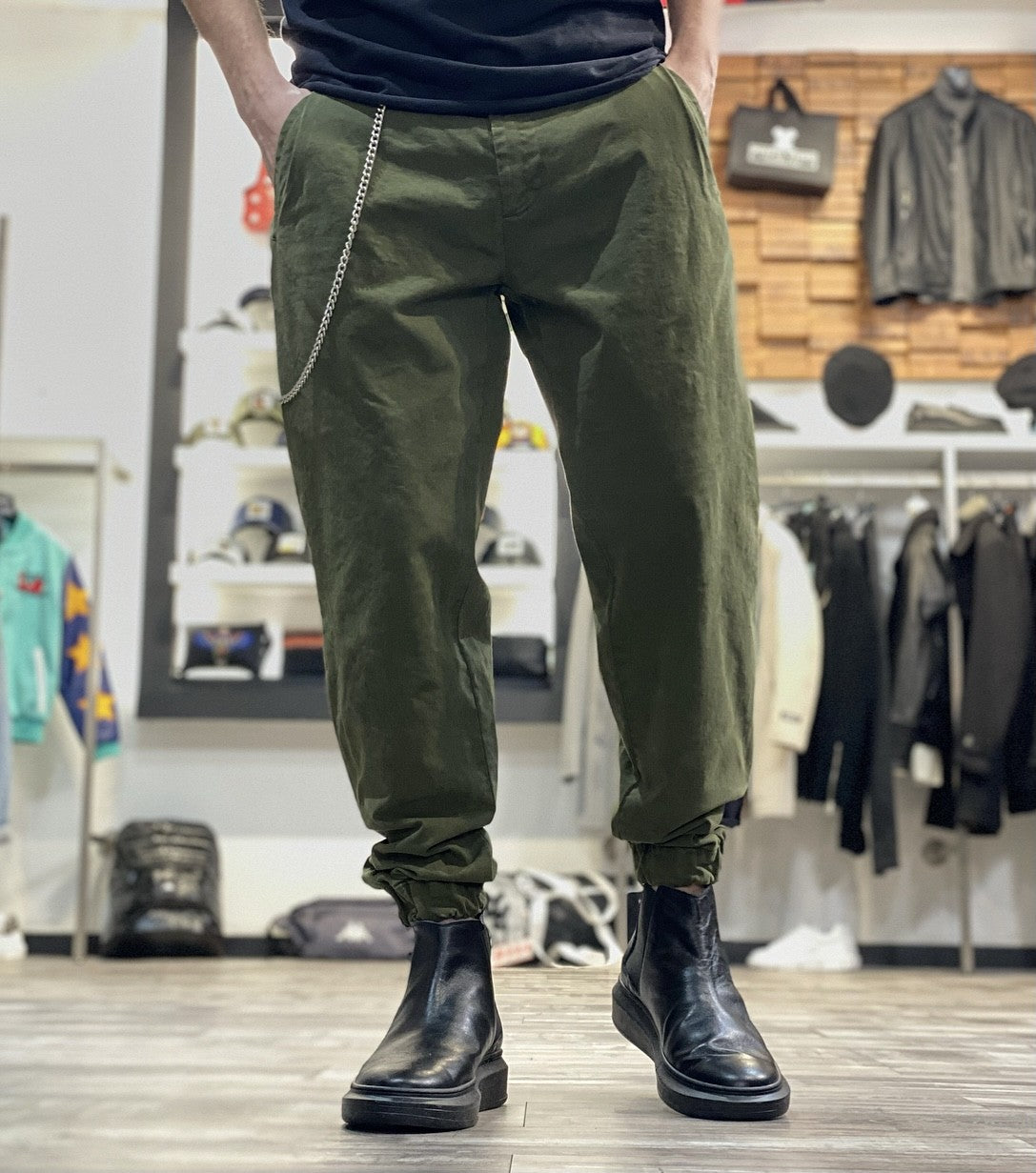 PANTALONE POLSINO CON CATENELLA - BL11 - ART. TAZ57 - COL. MILITARE