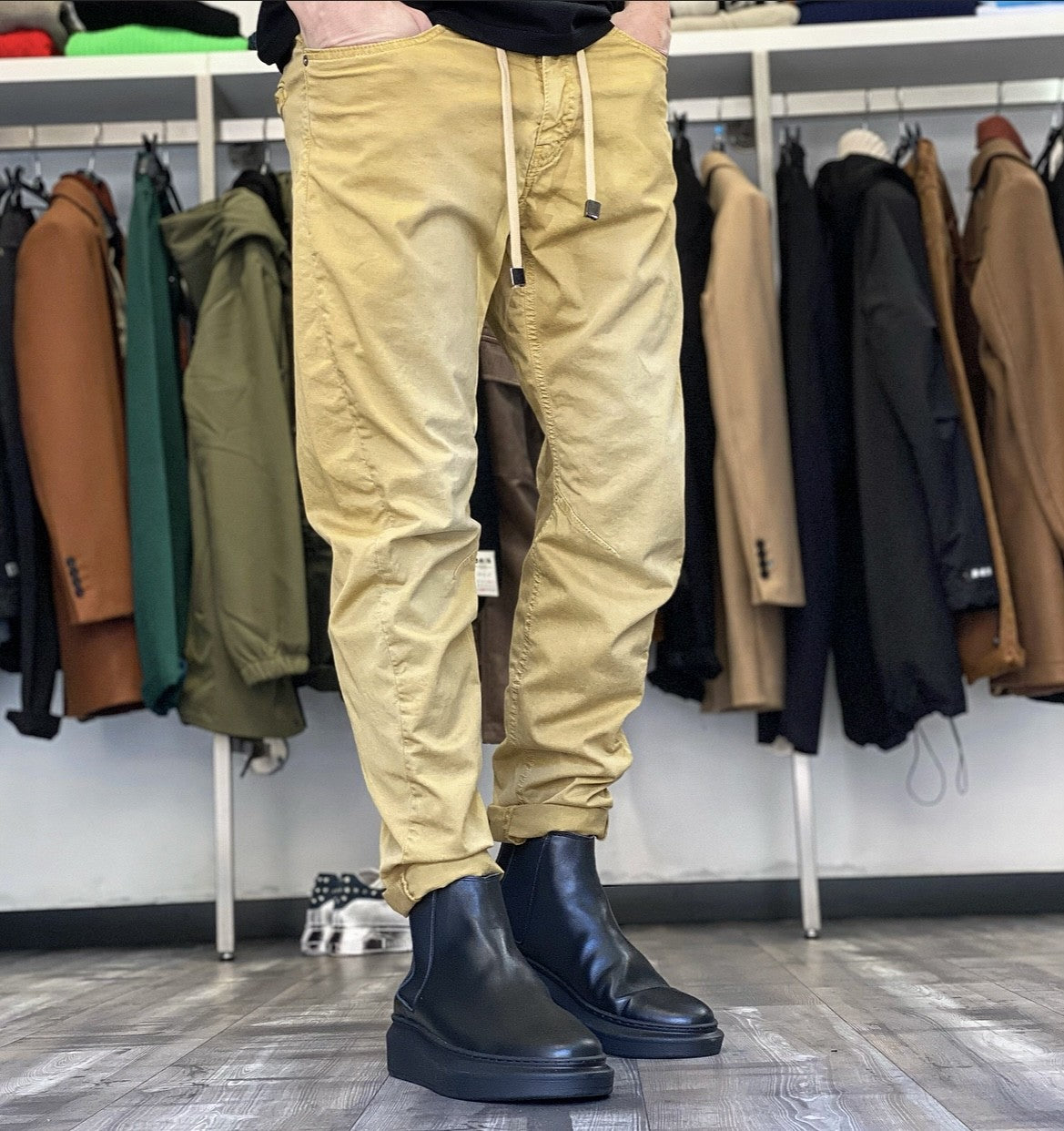 PANTALONE COULISSE PITAGORA - BL.11 - ART. OSCAR248 - COL. NESPOLA