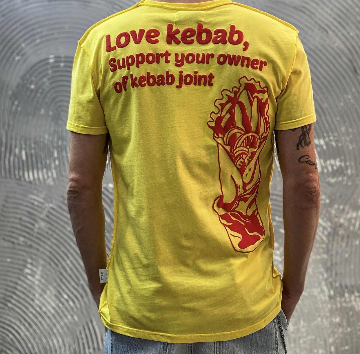 T-SHIRT STAMPA KEBAB - PABLIC - BERNA-  ART. 2230255 - COL. GIALLO