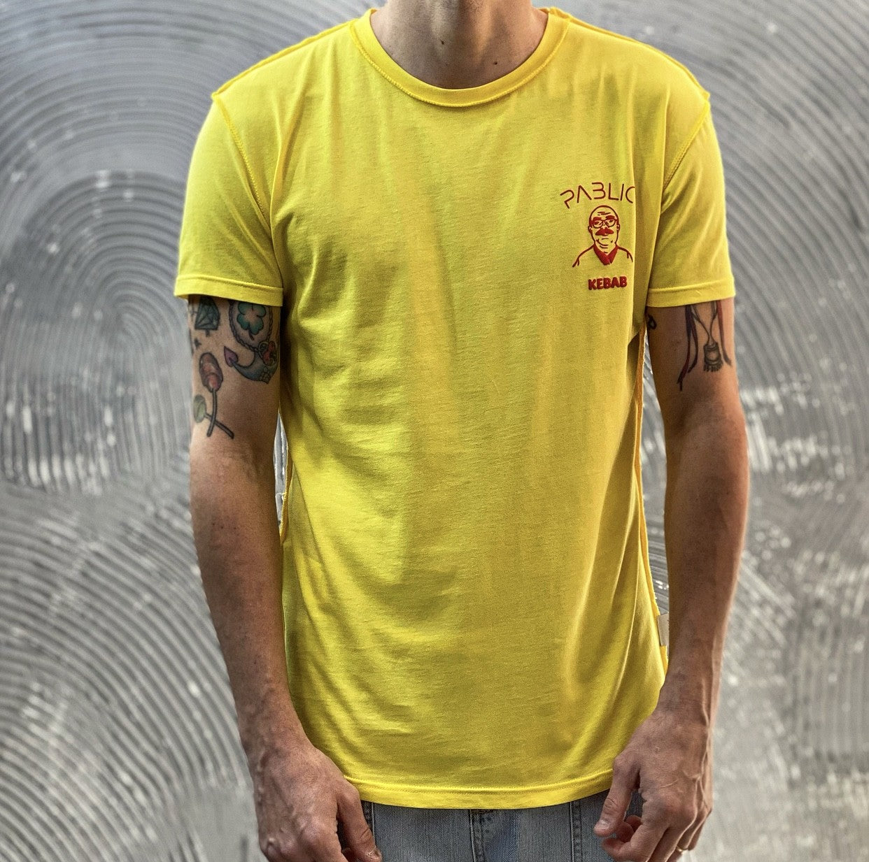 T-SHIRT STAMPA KEBAB - PABLIC - BERNA-  ART. 2230255 - COL. GIALLO