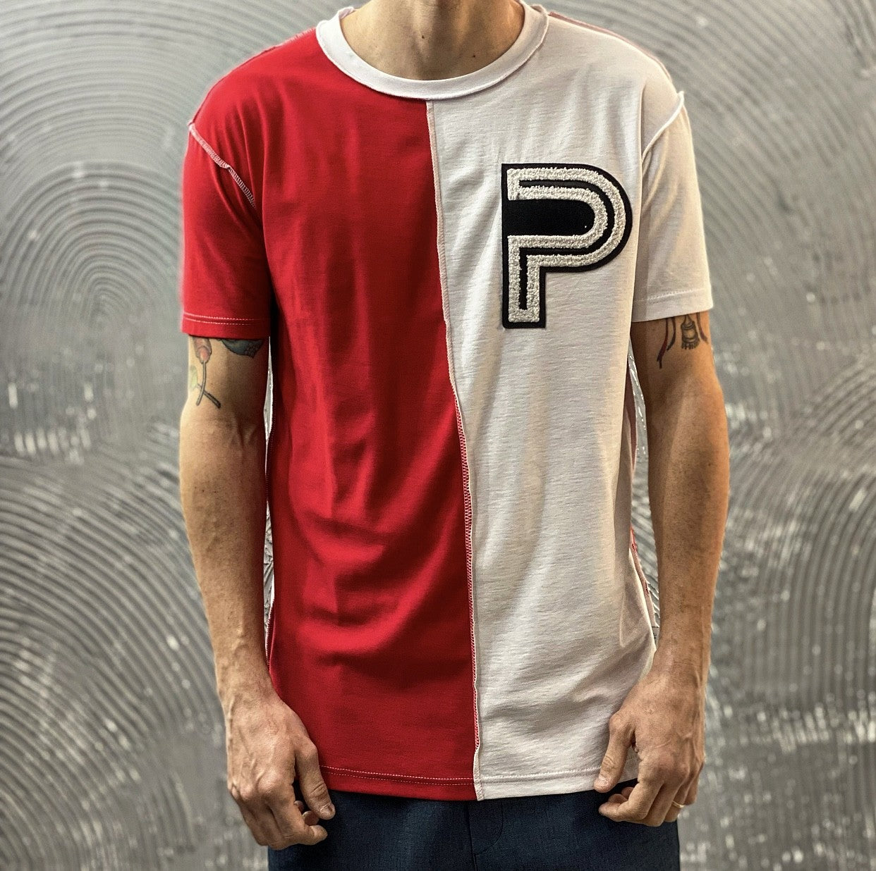 T-SHIRT BASIC - PABLIC - BERNA-  ART. 22300577 - COL. BIANCO / ROSSO