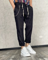 PANTALONE LINO - BL.11 - ART. STEWIE0001 - COL. NERO