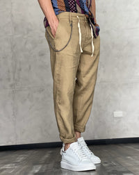 PANTALONE LINO - BL.11 - ART. STEWIE8 - COL. BEIGE