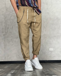 PANTALONE LINO - BL.11 - ART. STEWIE8 - COL. BEIGE