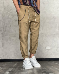 PANTALONE LINO - BL.11 - ART. STEWIE8 - COL. BEIGE