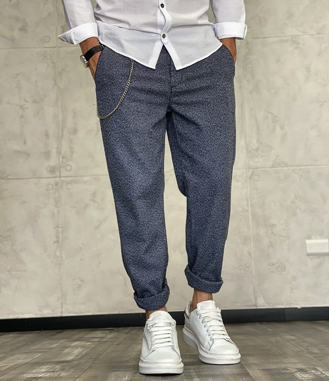 PANTALONE CHINOS REGULAR - BERNA - ART. 22032978 - COL. NAVY