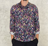 CAMICIA VISCOSA - IMPERIAL - ART. CA76EFM - COL. NERO / FUXIA