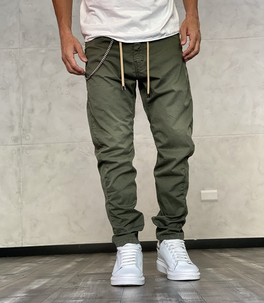 PANTALONE COULISSE PITAGORA - BL.11 - ART. OSCAR6 - COL. VERDE