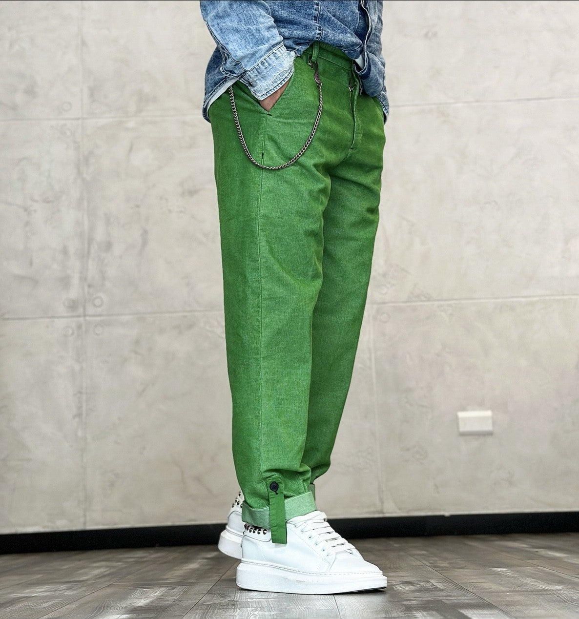 PANTALONE - BERNA - ART. 223219437 - COL. VERDE BANDIERA