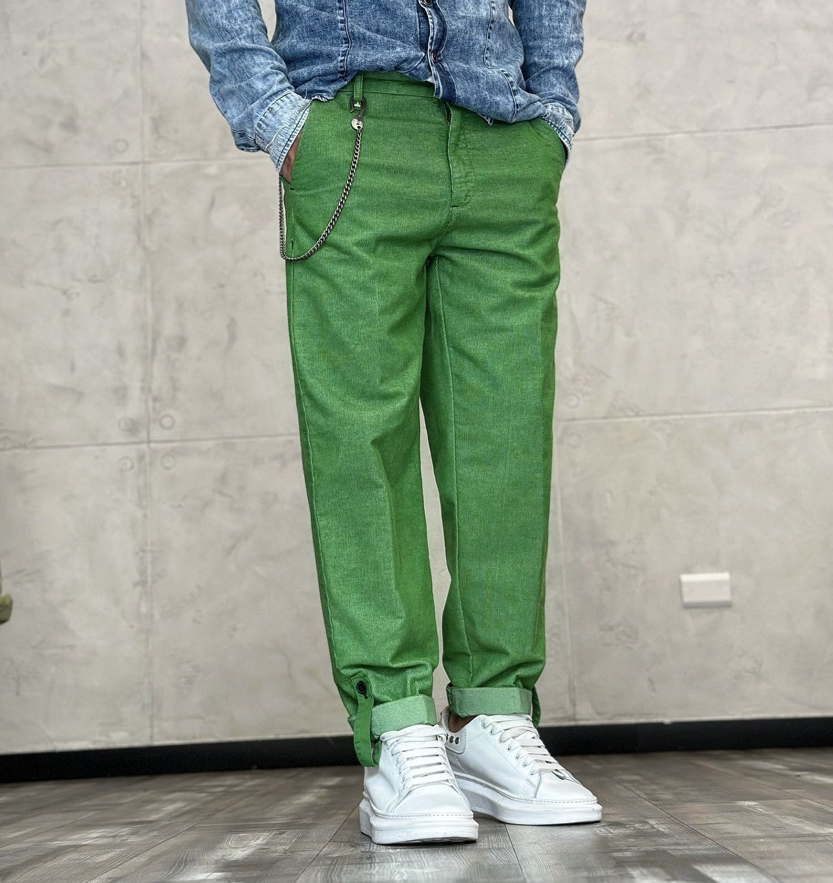 PANTALONE - BERNA - ART. 223219437 - COL. VERDE BANDIERA