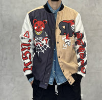 COLLEGE BEAR POLY VARSITY JACKET - REASON - ART. VJ-11 - COL. KHAKI