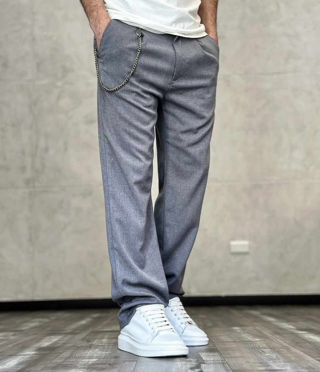 PANTALONE PALAZZO JOUNG - BL.11 - *ART. BL220914 - COL. GRIGIO