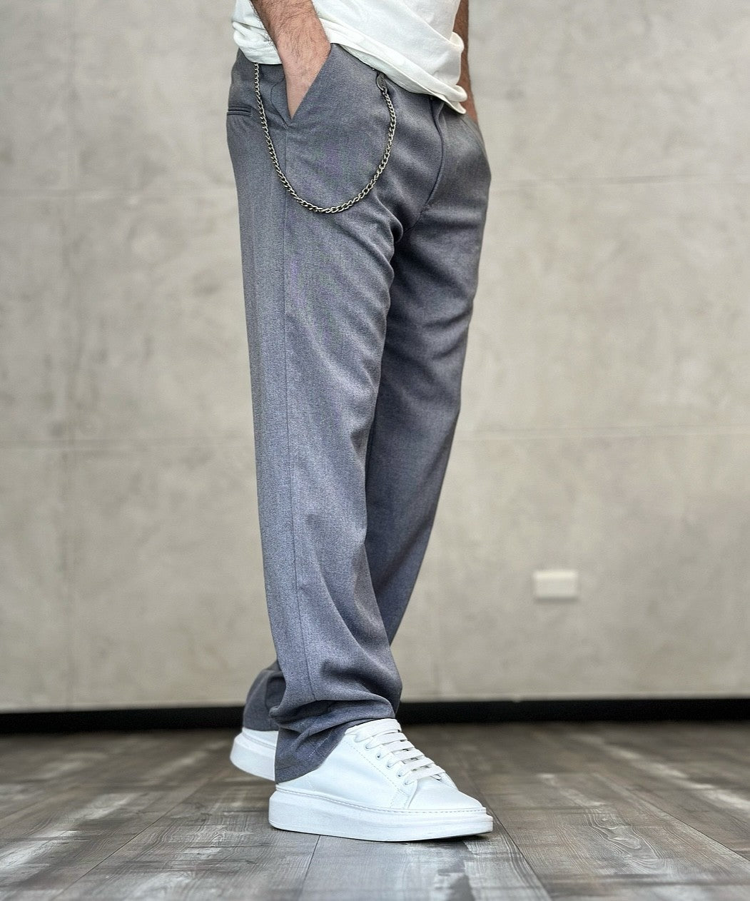 PANTALONE PALAZZO JOUNG - BL.11 - *ART. BL220914 - COL. GRIGIO