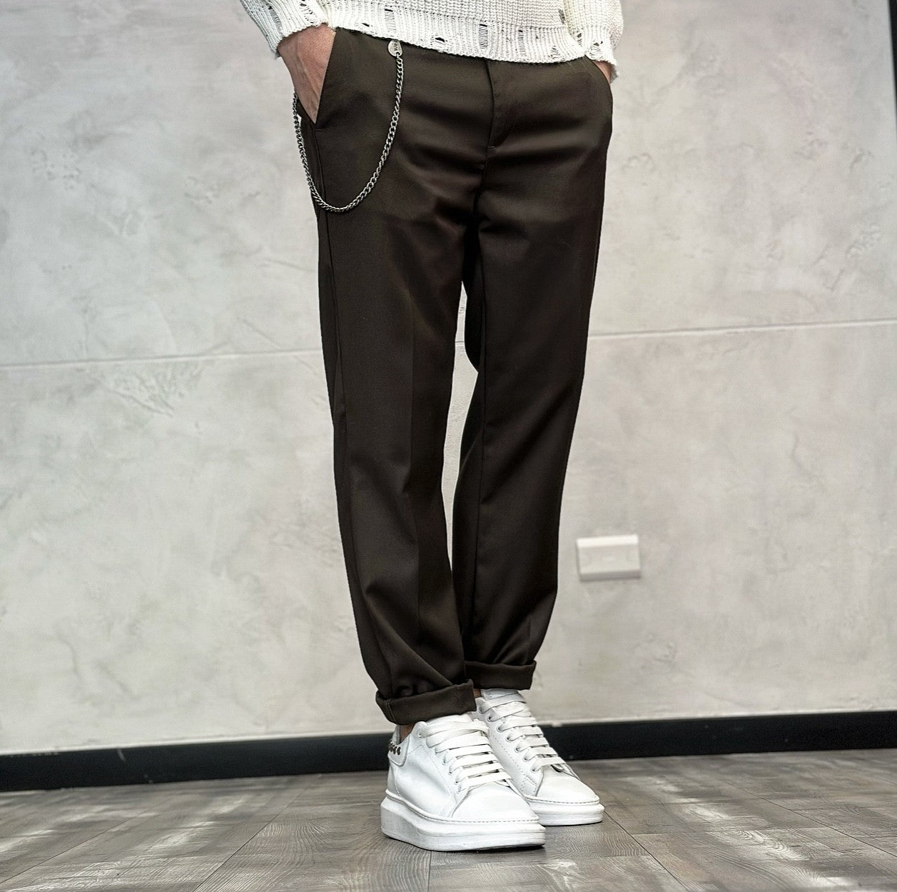 PANTALONE CHINOS JOUNG - BL.11 - *ART. BL220857 - COL. MILITARE