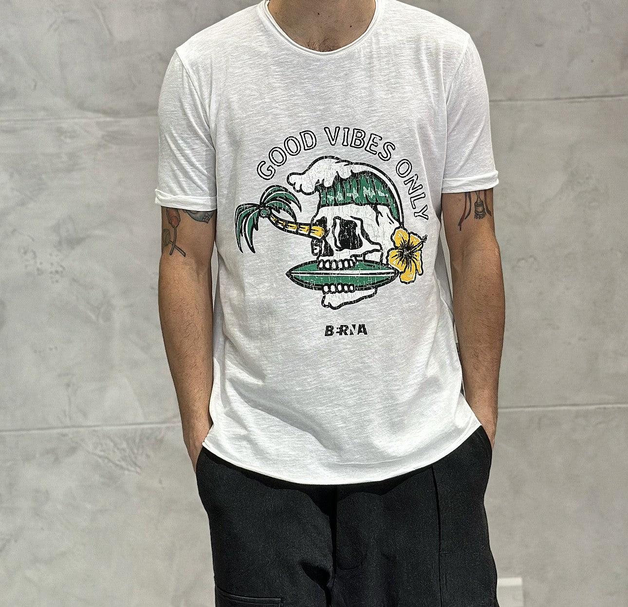 T-SHIRT M/M STAMPA - BERNA-  ART. 2301932 - COL. BIANCO