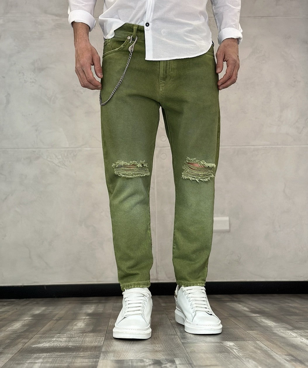 JEANS CARROT ROTTURE - BERNA - ART. 2301236 - COL. VERDE