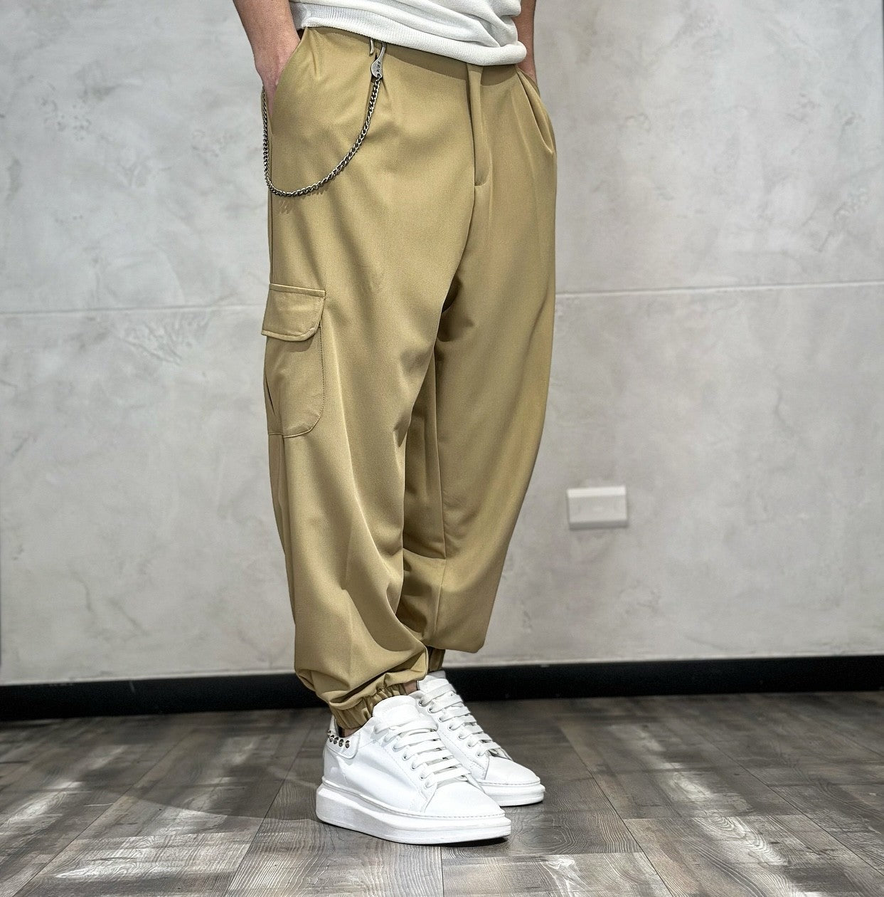 PANTALONE CARGO TASCONE - NEW JOB BRAND - ART. EOLO - COL. BEIGE