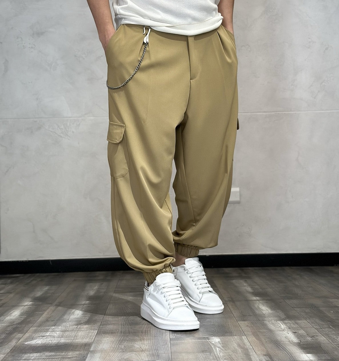 PANTALONE CARGO TASCONE - NEW JOB BRAND - ART. EOLO - COL. BEIGE