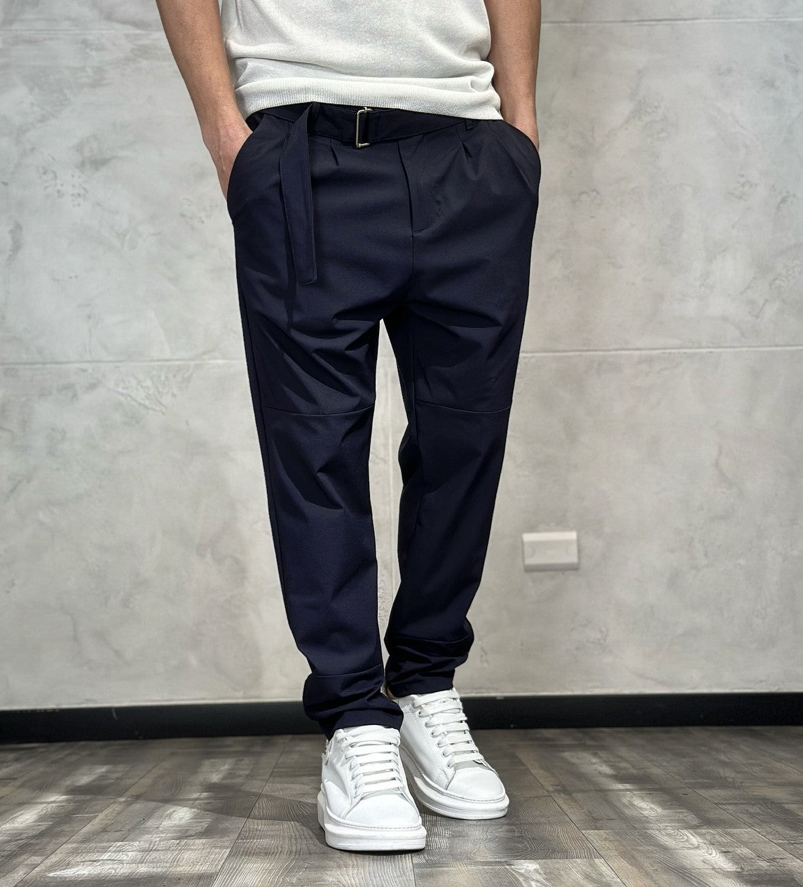 PANTALONE FIBBIA - IMPERIAL - ART. PD0SFCR - COL. NAVY