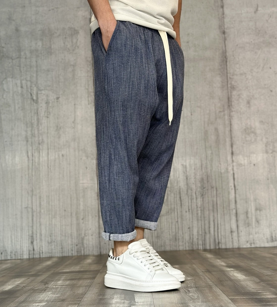 PANTALONE JAPAN -  ART. SIMEONE - HAMEN - COL. DENIM SCURO