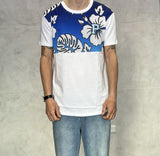 T-SHIRT M/M FANTASIA FIORI - PABLIC - BERNA -  ART. 2350132 - COL. BIANCO