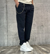 PANTALACCIO MISTO LINO - BERNA - ART. 23015478 - COL. NAVY