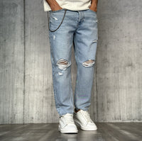 JEANS STRAPPI CROPPED - ONLY&SONS - ART. 22026528 - COL. LIGHT BLUE BLEACHED DENIM