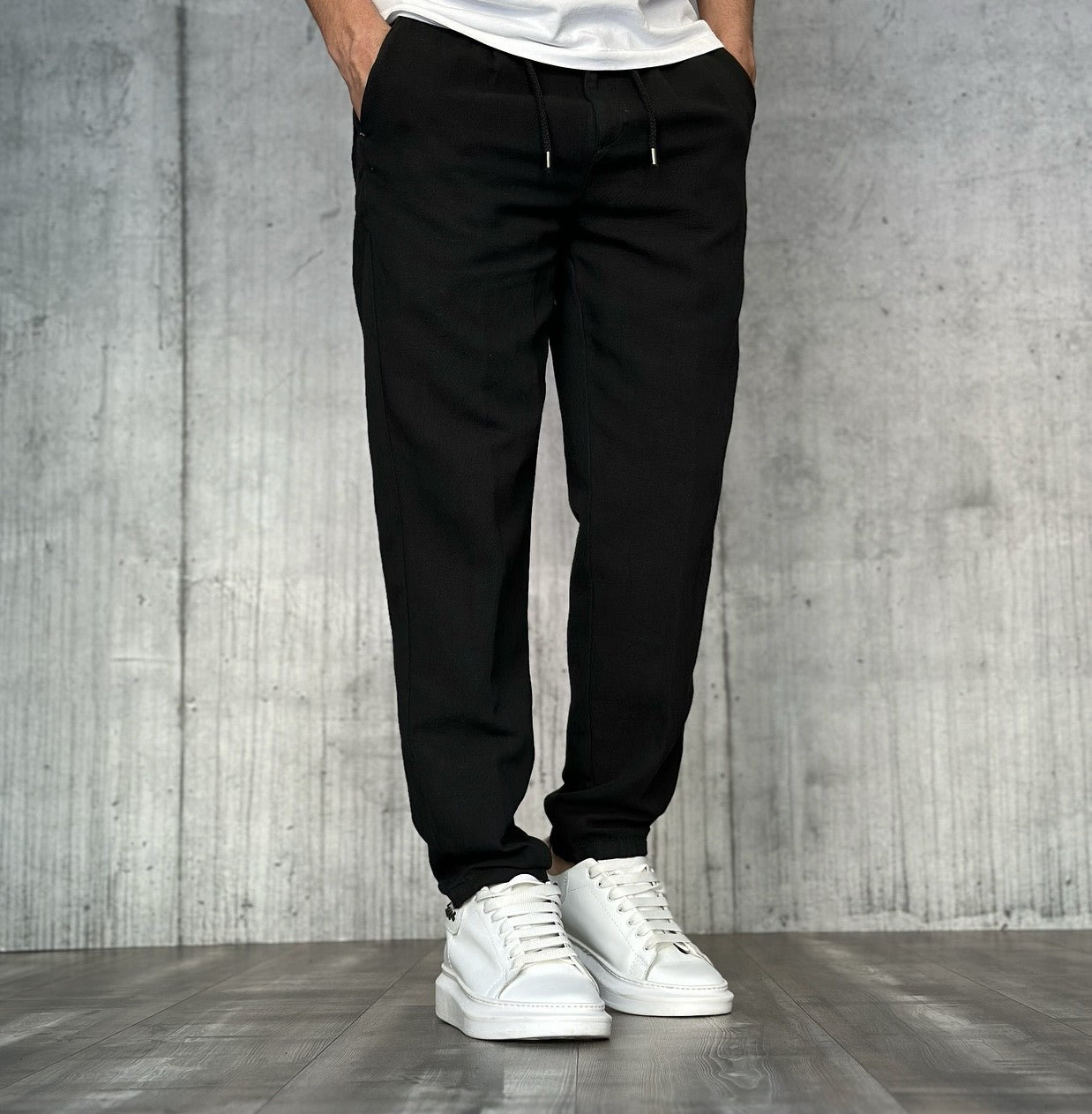 PANTALACCIO MISTO LINO - BERNA - ART. 2301541 - COL. NERO