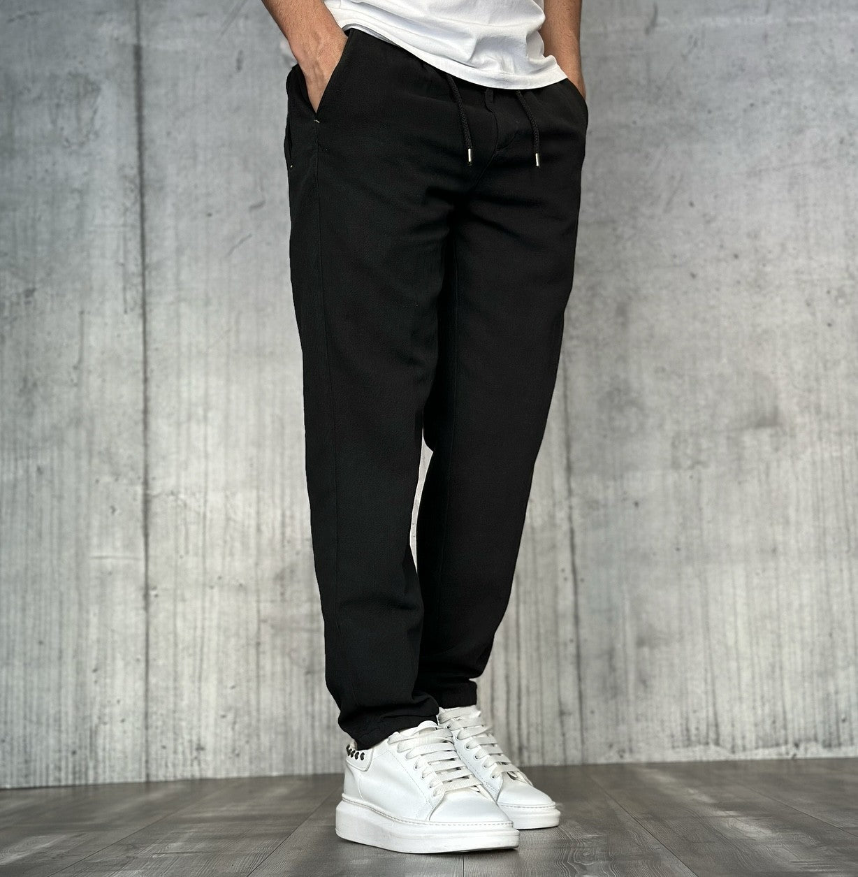 PANTALACCIO MISTO LINO - BERNA - ART. 2301541 - COL. NERO