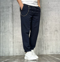 PANTALONE COT / LINO - BL.11 - ART. NUOTO78 - COL. BLU NAVY