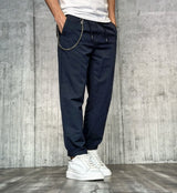 PANTALONE COT / LINO - BL.11 - ART. NUOTO78 - COL. BLU NAVY