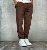 PANTALACCIO LINO - BL.11 - *ART. GASTONE109 - COL. BRUCIATO