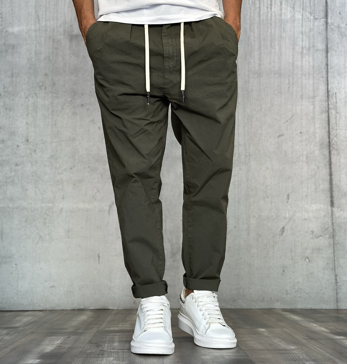 PANTALONE COUL RICAMI - BL.11 - *ART. BL232557 - COL. MILITARE