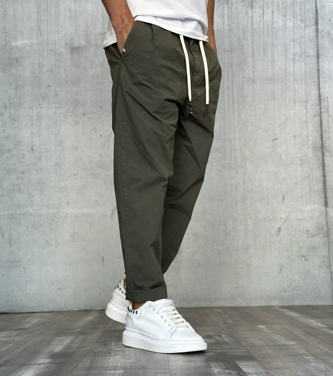 PANTALONE COUL RICAMI - BL.11 - *ART. BL232557 - COL. MILITARE