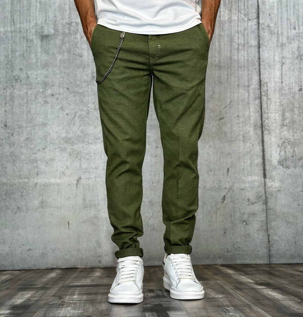 PANTALONE CHINOS SLIM - BERNA - *ART. 2301566 - COL. VERDE