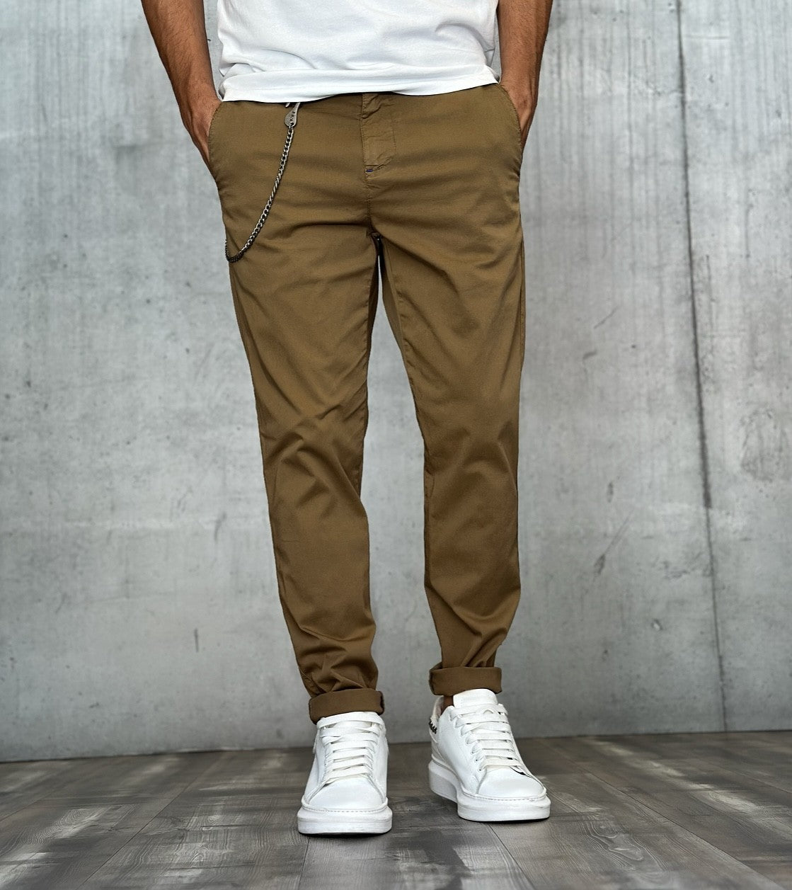 PANTALONE CHINOS BASICO - BL.11 - *ART. PAPERINO56 - COL. TABACCO