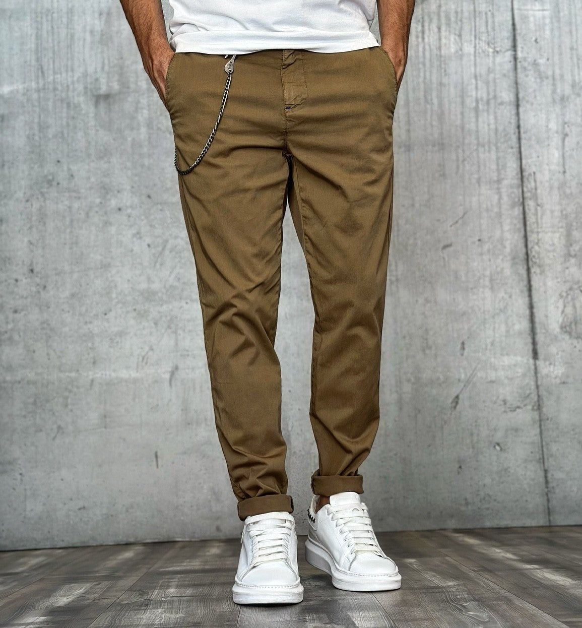 PANTALONE CHINOS BASICO - BL.11 - *ART. PAPERINO56 - COL. TABACCO