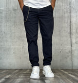 PANTALONE CHINOS REGULAR MISTO LINO - BERNA - *ART. 23021578 - COL. NAVY