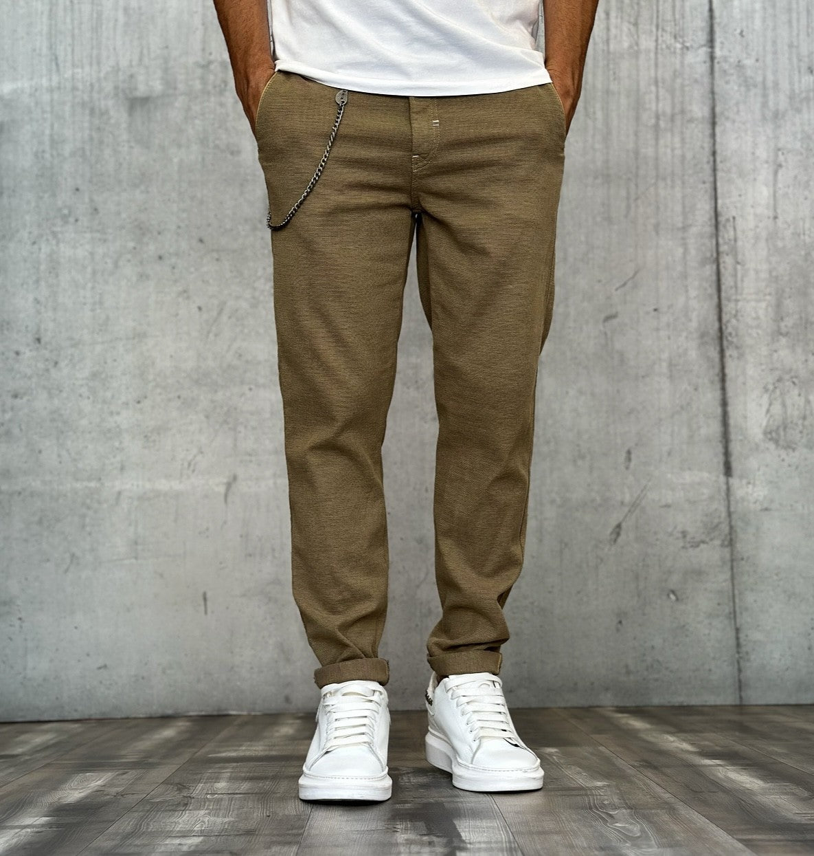 PANTALONE CHINOS SLIM - BERNA - *ART. 230156440 - COL. DESERTO