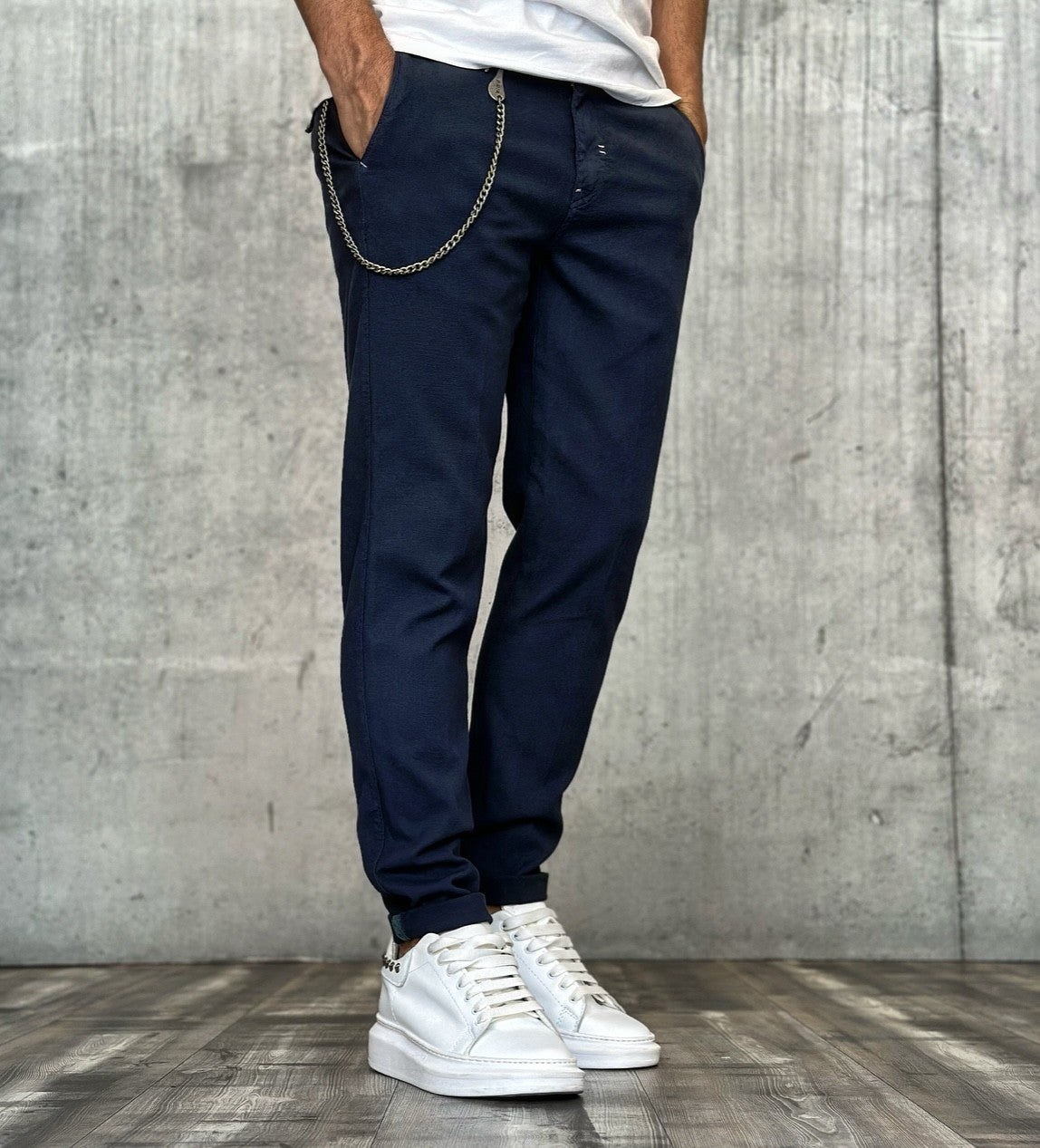 PANTALONE CHINOS SLIM - BERNA - *ART. 23015678 - COL. NAVY