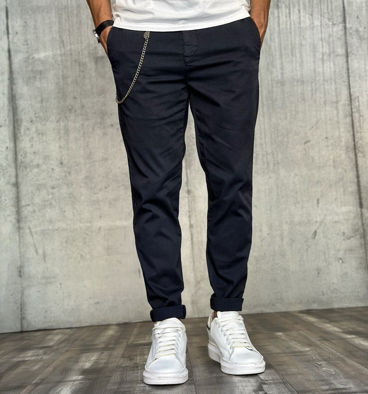 PANTALONE CHINOS BASICO - BL.11 - *ART. PAPERINO78 - COL. BLU NAVY