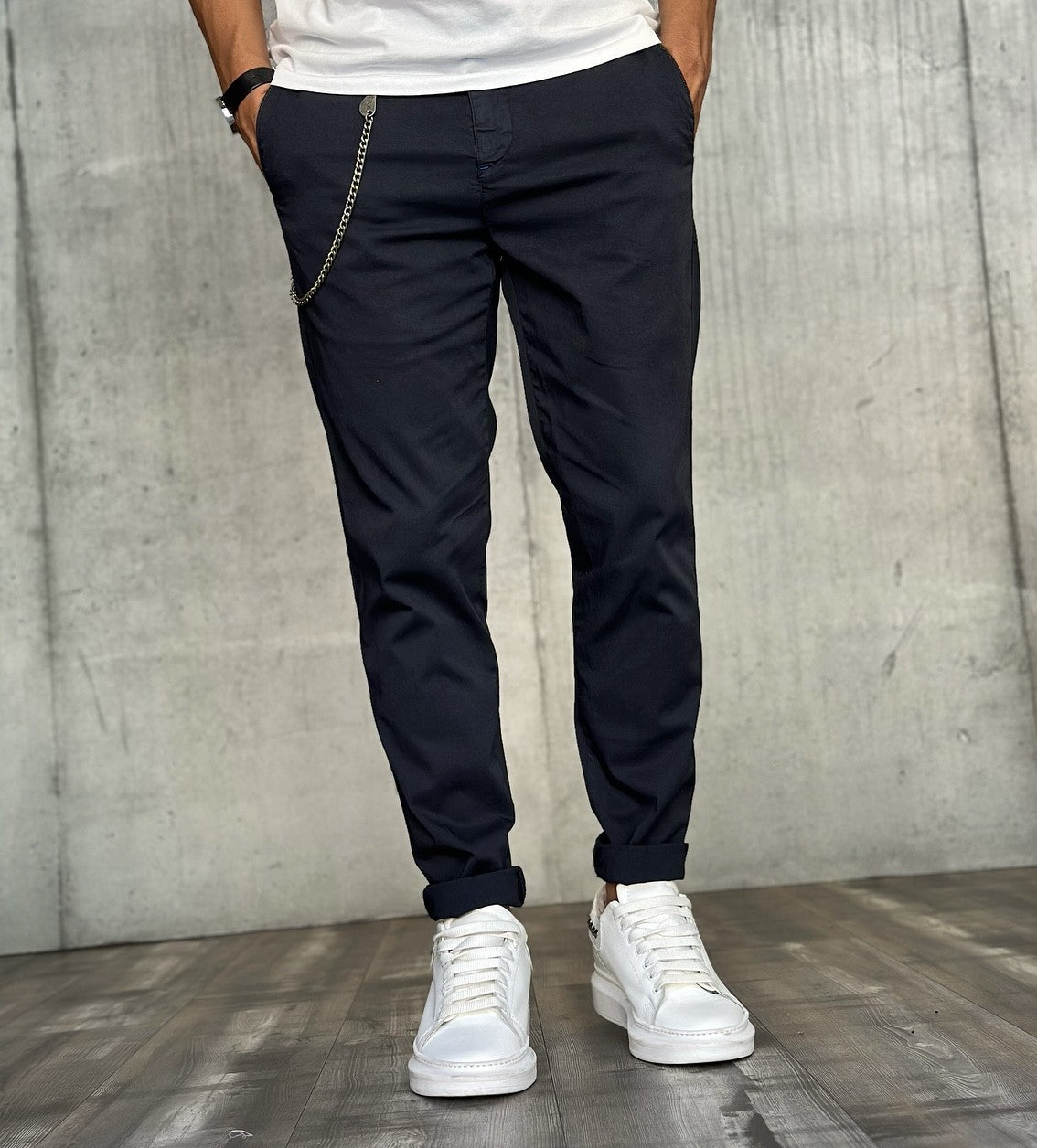 PANTALONE CHINOS BASICO - BL.11 - *ART. PAPERINO78 - COL. BLU NAVY